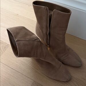 MICHAEL Michael Kors Tan Suede Heeled Boots